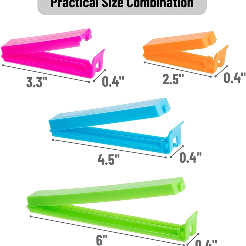 Colorful Bag Sealing Clips Set - Picture 2 of 4